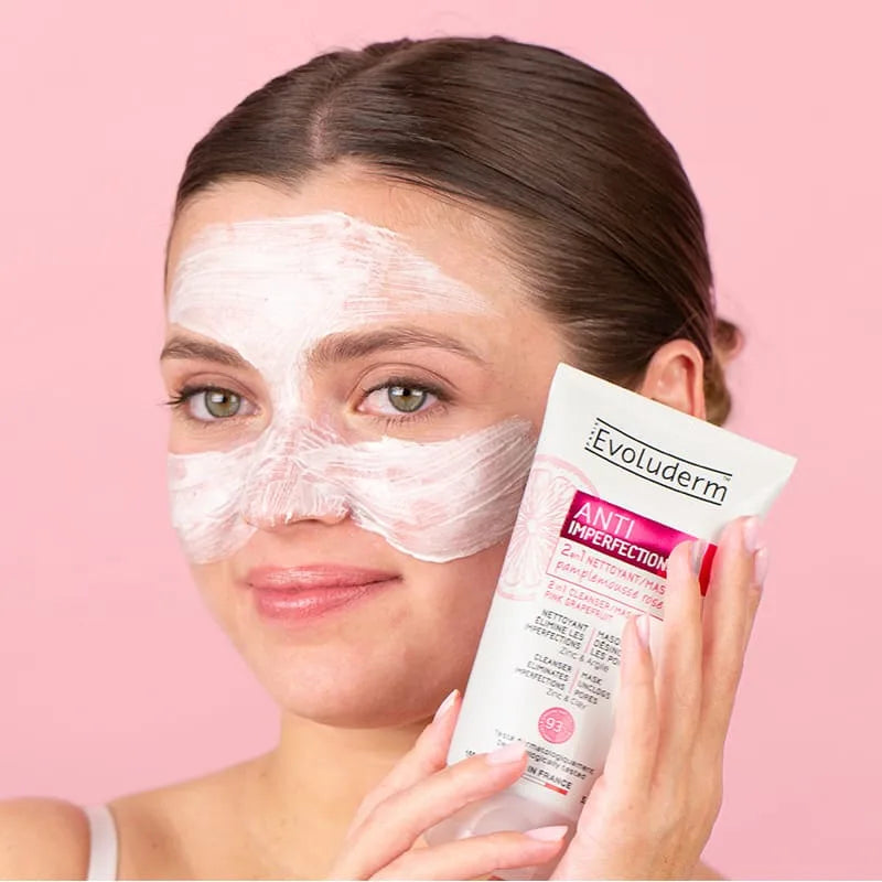 2 en 1 Nettoyant/Masque Anti-Imperfections