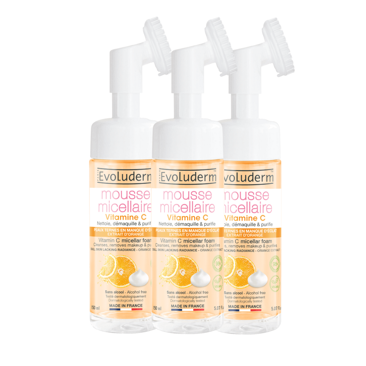 3er-Set Mizellen-Vitamin-C-Schaum
