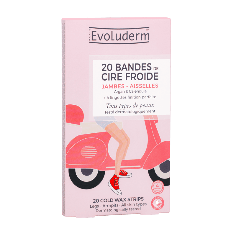 20 Bandes Dépilatoires de Cire Froide - Jambes & Aisselles