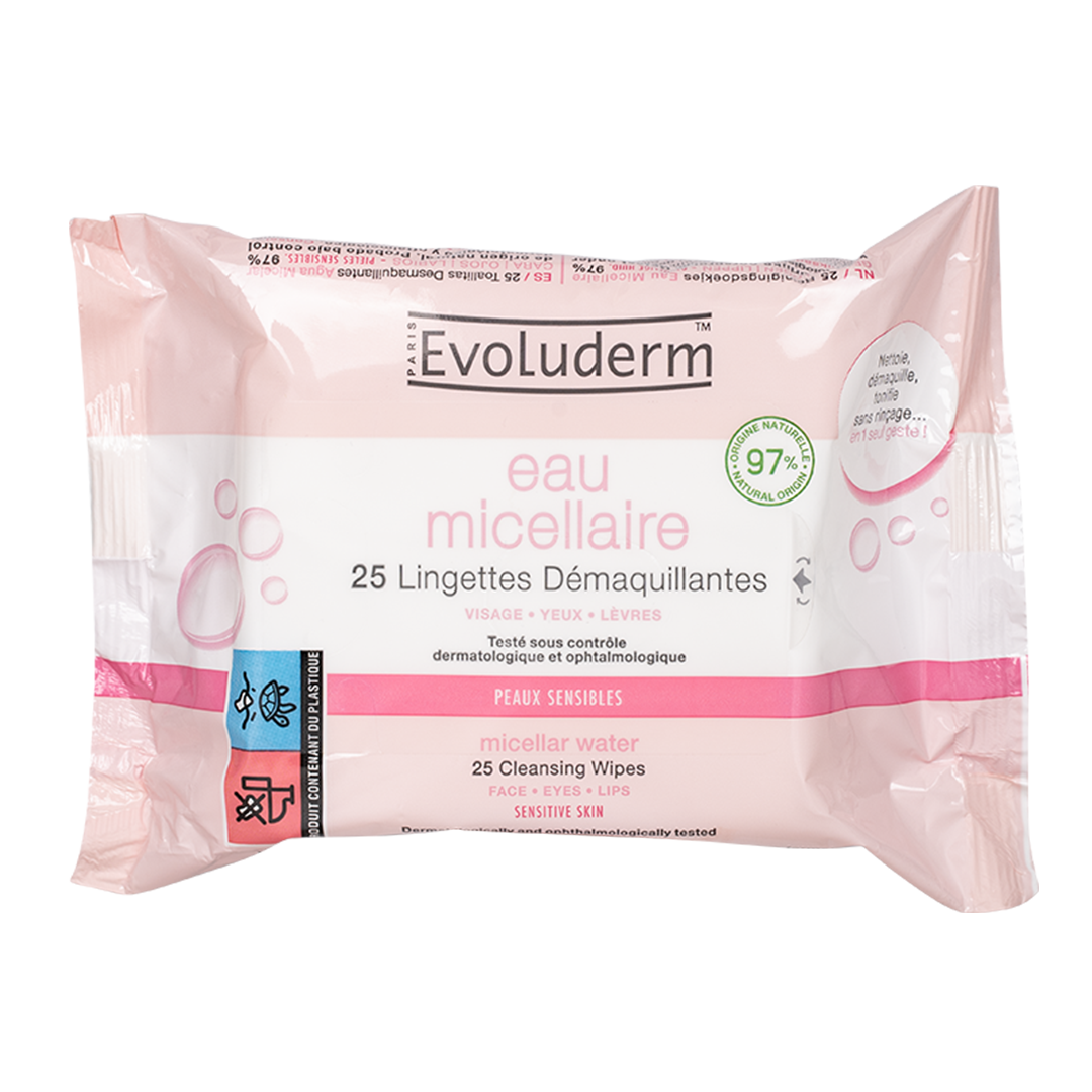 25 Lingettes Démaquillantes Eau Micellaire