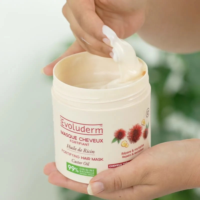 Routine Cheveux à l’Huile de Ricin – 3 Produits pour Cheveux Frisés, Secs ou Crépus + Pince Cheveux Offerte