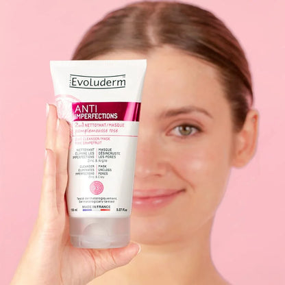 2 en 1 Nettoyant/Masque Anti-Imperfections