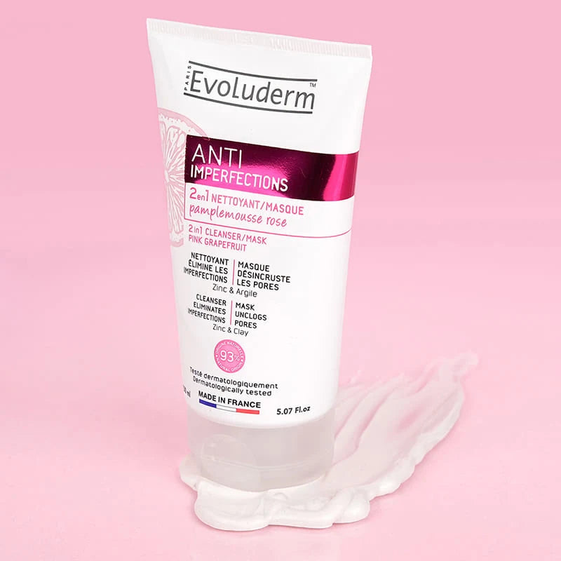 2 en 1 Nettoyant/Masque Anti-Imperfections