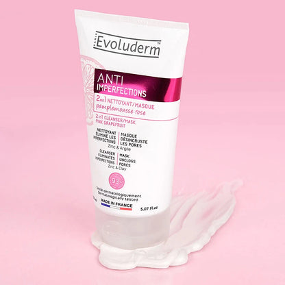2 en 1 Nettoyant/Masque Anti-Imperfections