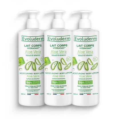Lot de 3 Laits Corps Hydratant Aloe Vera