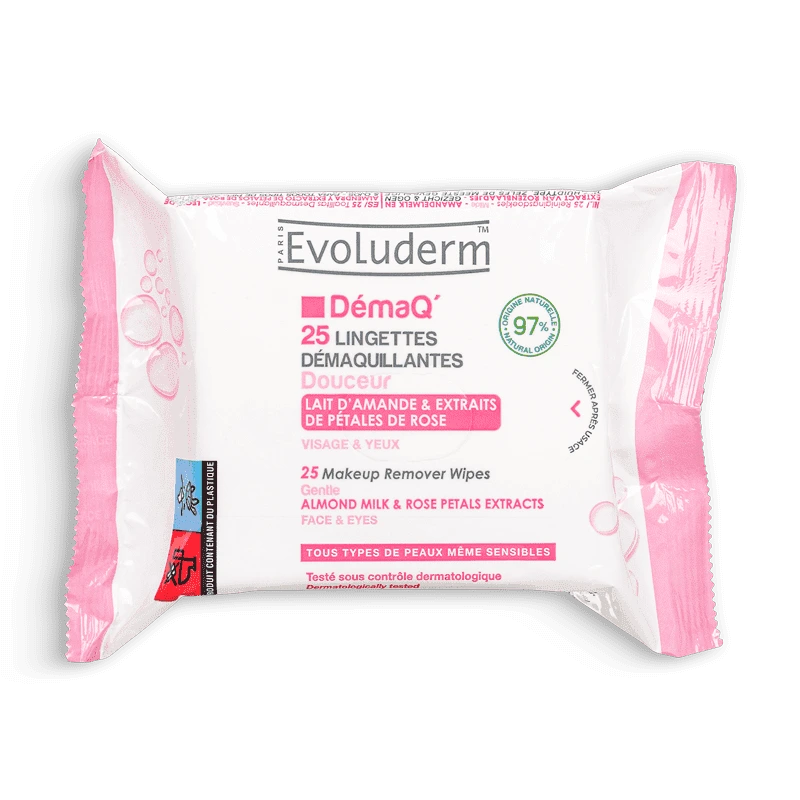 25 Lingettes Démaquillantes Douceur