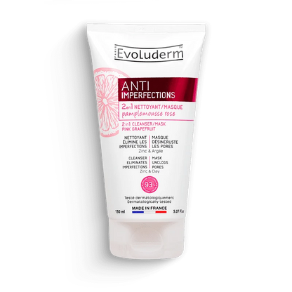 2 en 1 Nettoyant/Masque Anti-Imperfections