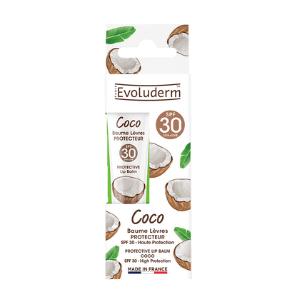 Baume Lèvres Protecteur SPF 30 Coco de la marque Evoluderm