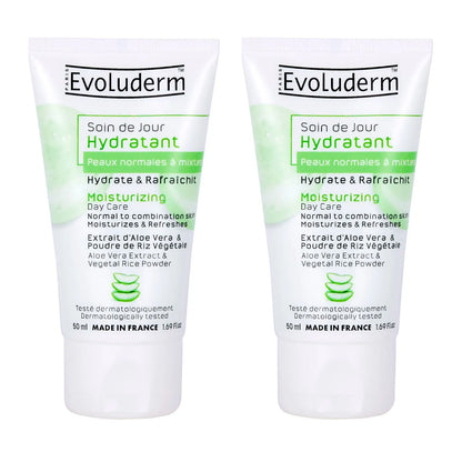 Lot de 2 Soins de Jour Hydratant Peaux Normales à Mixtes